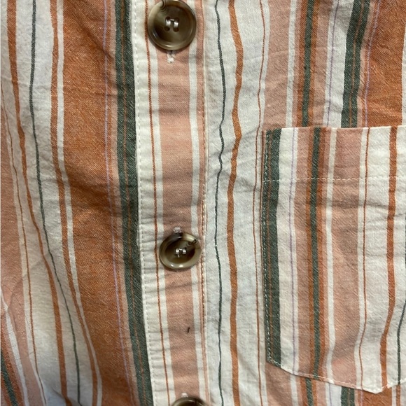 The Pants Store striped cropped and tie, tank top size large like new - Picture 4 of 4